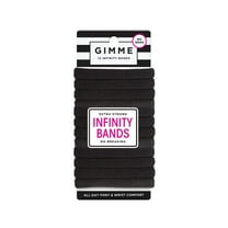 Gimme Seamless Hair Ties for Medium Fit Hair, Microfiber, Black, 12 Count