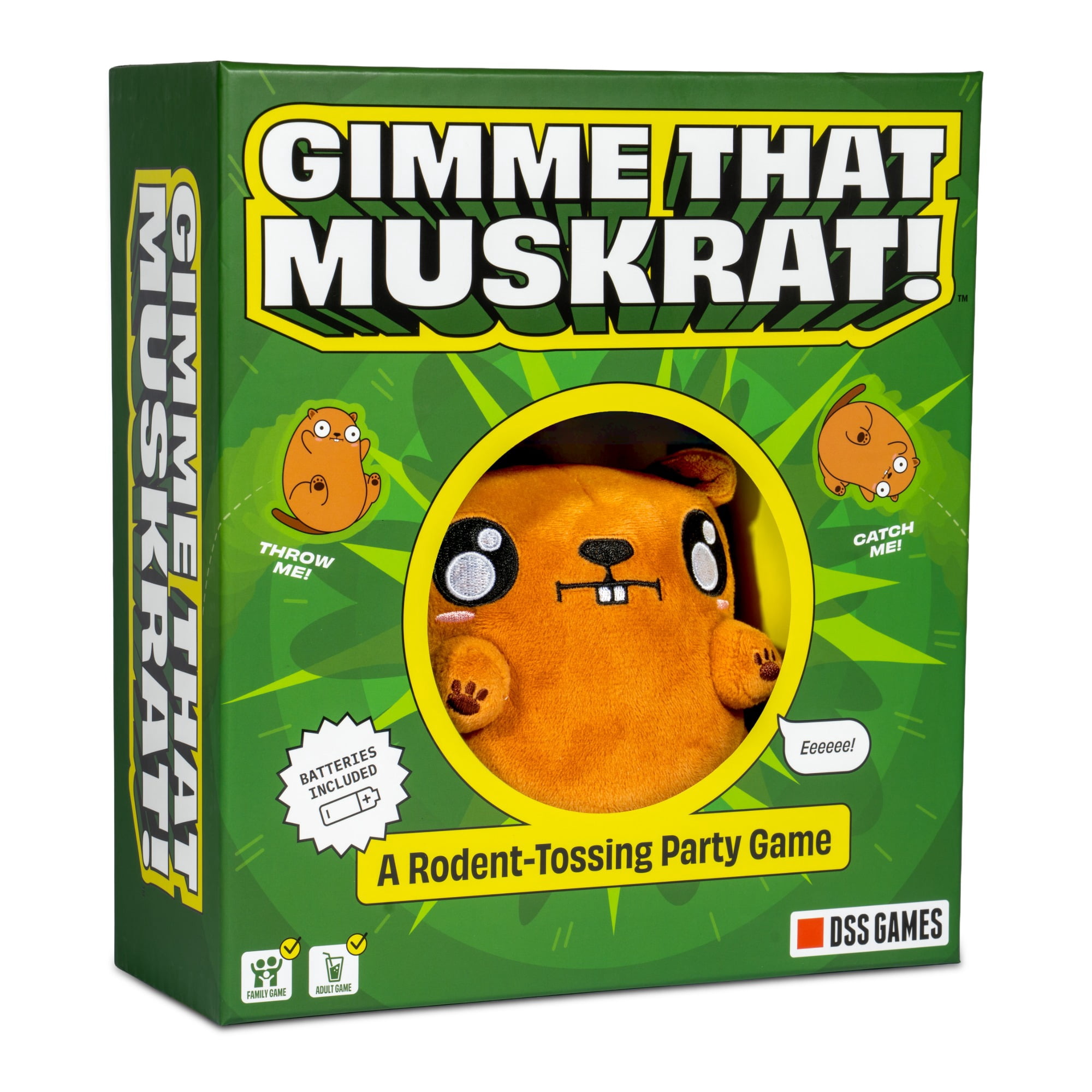 Gimme That Muskrat by DSS Games: Rodent Tossing Party Game, Fun for Adults & Kids
