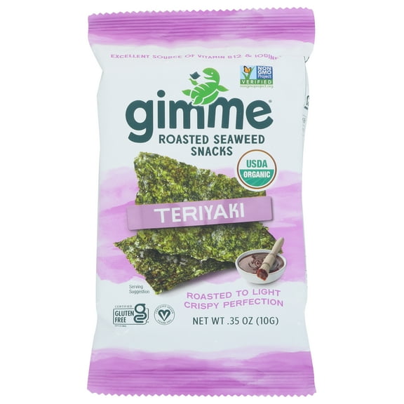 Gimme Organic Roasted Seaweed Snacks 0.35 Ounce Pack Of 12