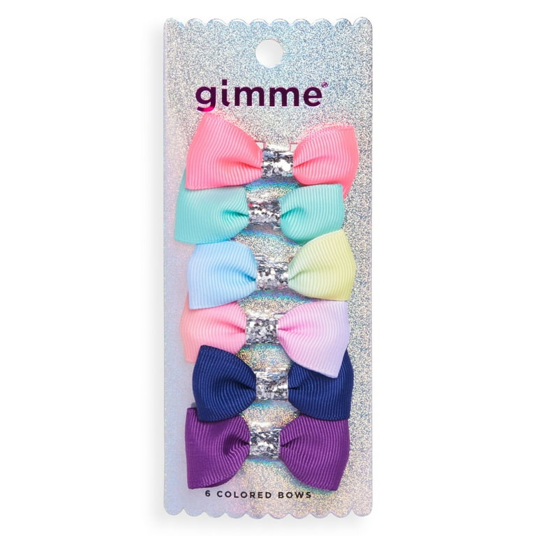 Gimme Ribbon Bow Hair Clip Multi Colored 6 Ct Walmart