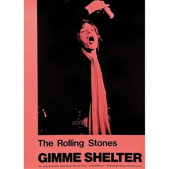 Gimme Shelter Mick Jagger 1970 Poster Print
