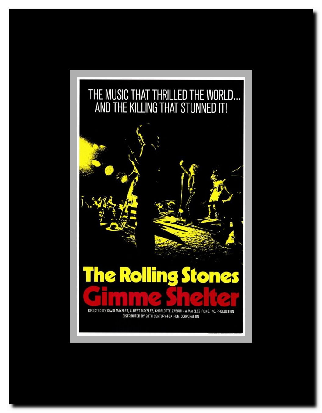 Gimme Shelter - Rolling Stones Framed Movie Poster