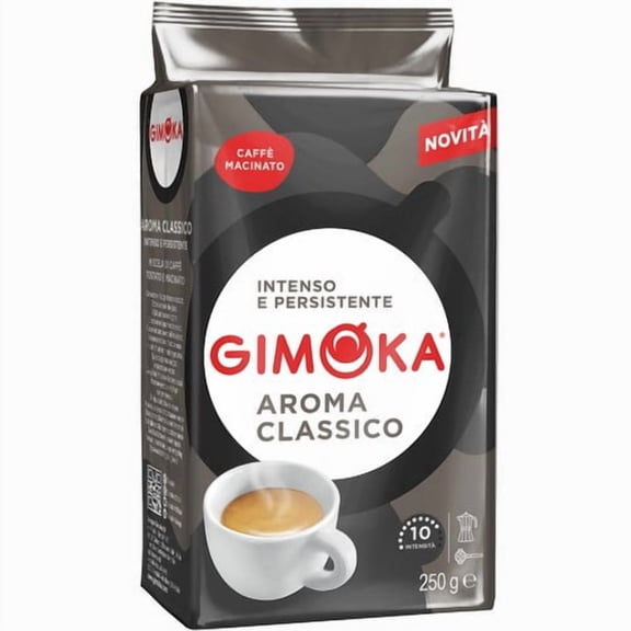 Gimoka Aroma Classico Ground Coffee 250g, British Import (Pack of 2)