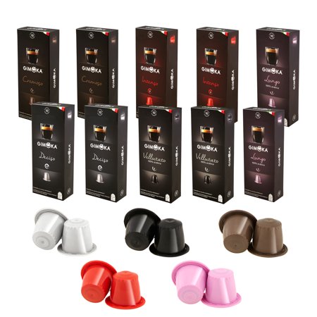 Gimoka Italian Premium Nespresso Coffee Pods, Variety Pack, 100 Count