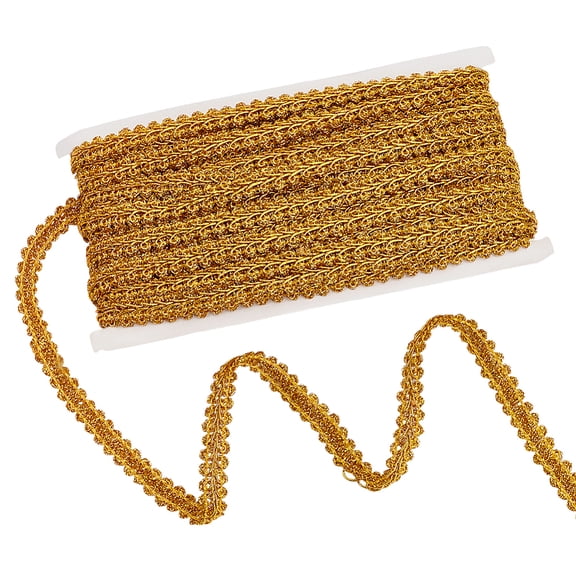Gimp Braid Trim 22.5 Yards Golden Centipede Fabric Trim Ribbon Scroll Gimp Trim Metallic Lace Trim Decorative Fabric Trim