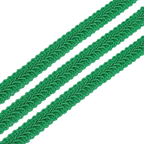 Gimp Braid Trim, 49 Yards x 1/2"(12mm) Curtain Upholstery Trim for DIY Craft, Green
