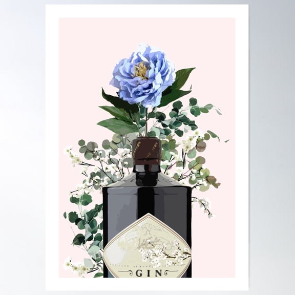 Gin Artwork Poster Wall Art, Modern Wall Decor For Living Room Bedroom, 8x12 UNFRAMED