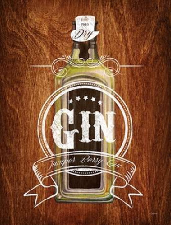Gin Drinker Wood Sign Canvas Art - Sam Appleman (22 x 28)