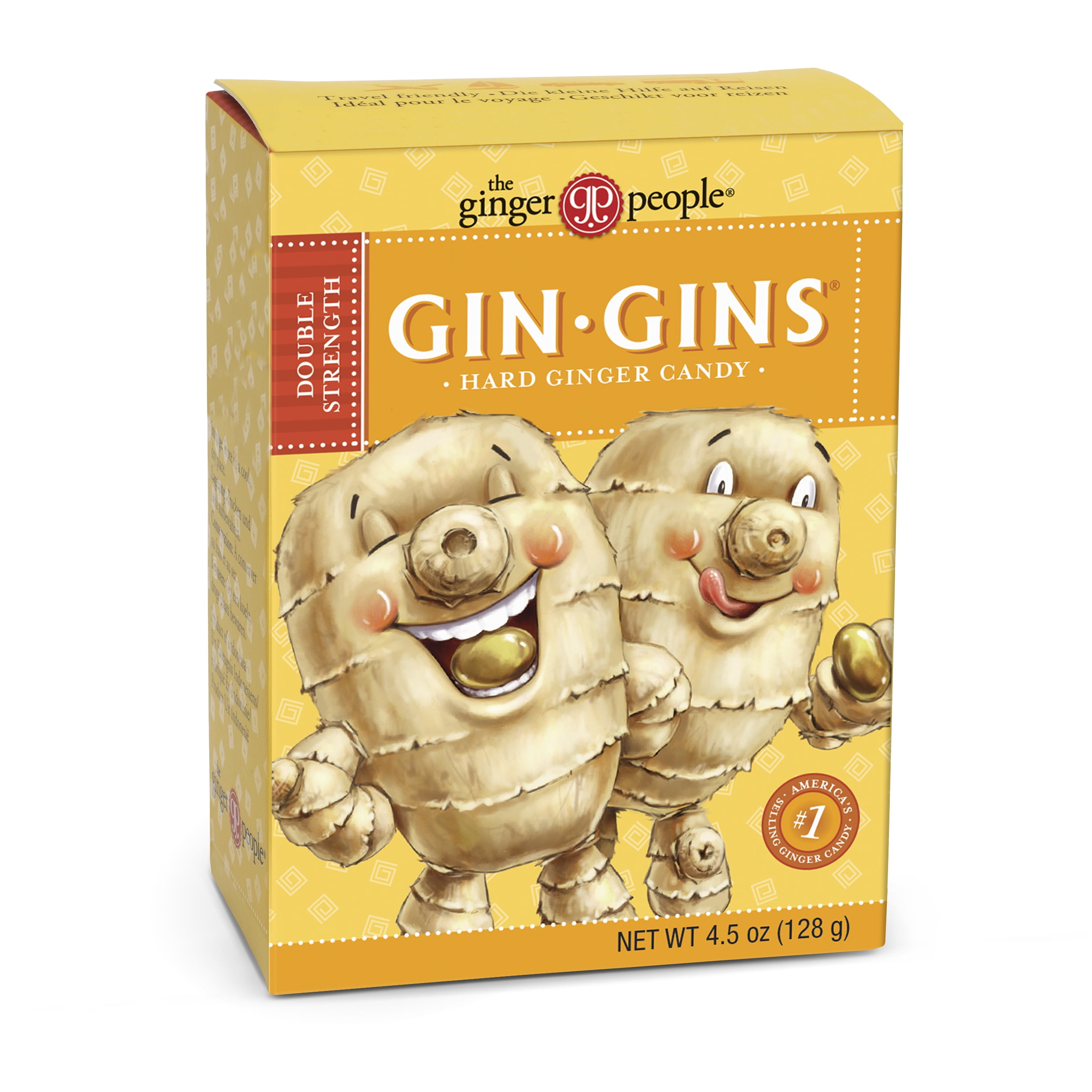 Gin Gins Double Strength Hard Ginger Candy, 4.5 Oz