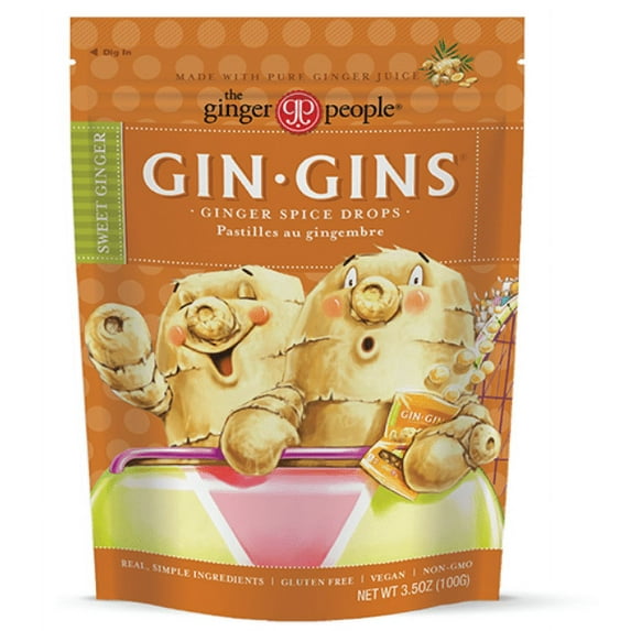 Gin Gins, Ginger Spice Drops Candy, 3.5 Oz