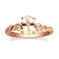 thumbnail image 1 of Gin & Grace 10KT RG Genuine Morganite and Diamond accent Ring., 1 of 6