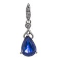 thumbnail image 1 of Gin & Grace 10KT WG Blue Sapphire and Diamond accent Pendant., 1 of 2