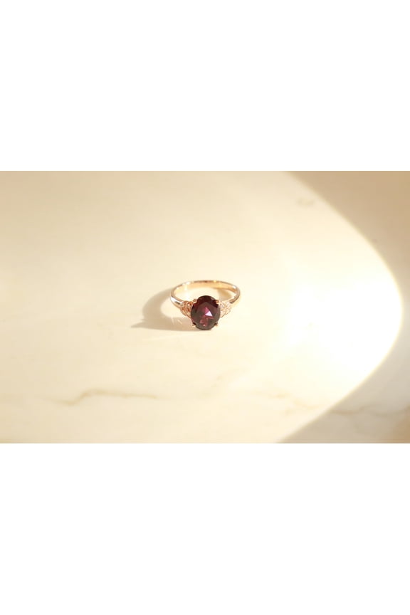 Gin & Grace 10KT YG Rock Crystal and diamond accent Ring.