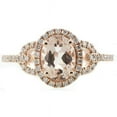 thumbnail image 1 of Gin & Grace 14KT RG Genuine Morganite and Diamond Accent Ring., 1 of 2