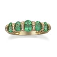thumbnail image 1 of Gin & Grace 14KT YG Emerald and Diamond Accent Ring., 1 of 6