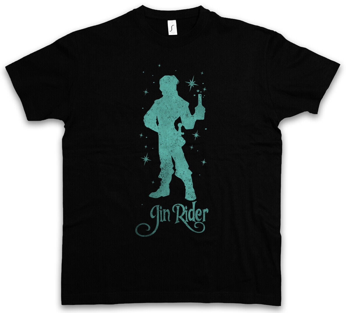 Gin Rider TShirt Fun Alcohol Drunk wasted intoxicated Party drunken