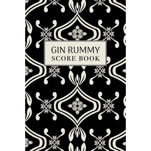 Gin Rummy Score Book: 6x9, 110 pages, Keep Track of Scoring Card Games Black (Paperback)
