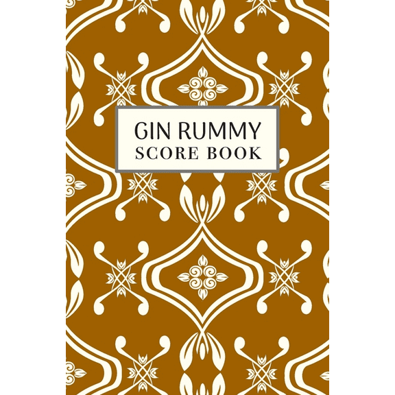 Gin Rummy Score Book: 6x9, 110 pages, Keep Track of Scoring Card Games Gold Tone Yellow (Paperback)