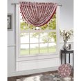 thumbnail image 1 of Gina Jacquard Rod Pocket Waterfall Window Valance with Beads, Burgundy, 48x37 Inches, 1 of 1