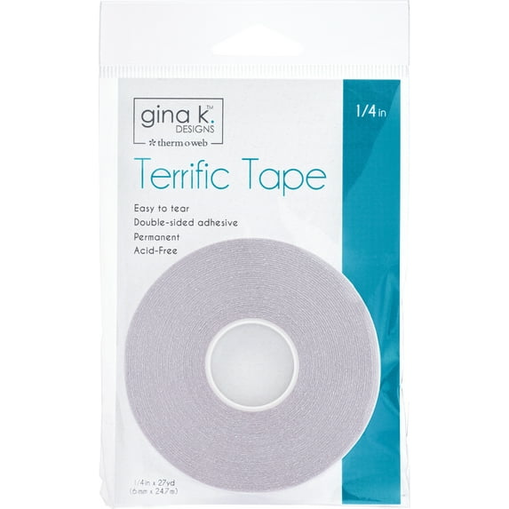 Gina K. Designs for Therm O Web Terrific Tape Double Sided Adhesive 1/4 Inch x 27 Yards