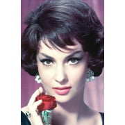 Gina Lollobrigida 24x36 Poster beautiful pose holding rose to face