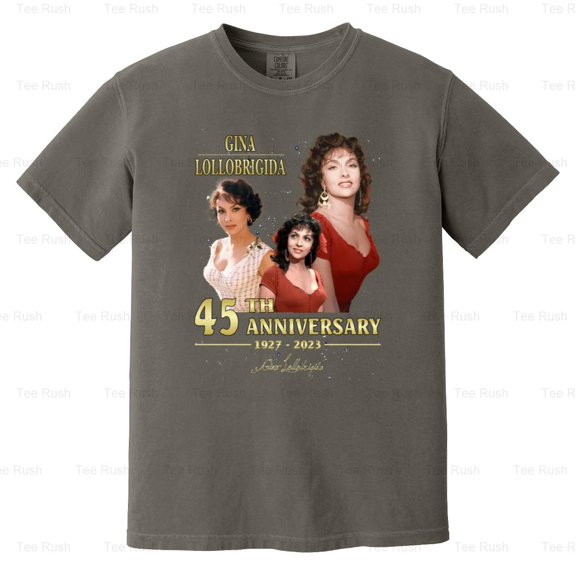 Gina Lollobrigida Italian Actress 45th Anniversary Icon Legend, Comfort Color T-Shirt Unisex, up to 4XL