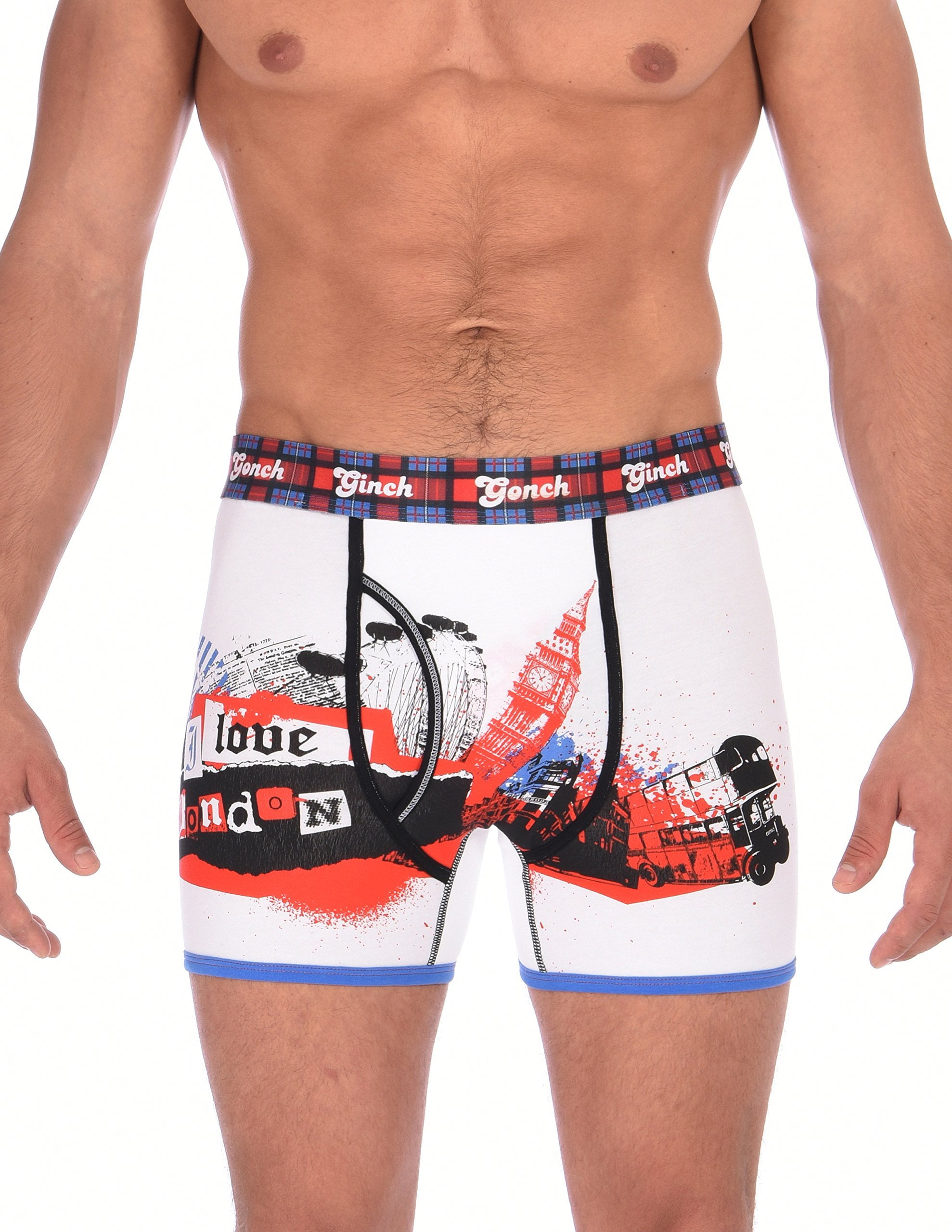 Mens Red & Black Stripe Valentines Day Satin Underwear Boxers Boxer Shorts