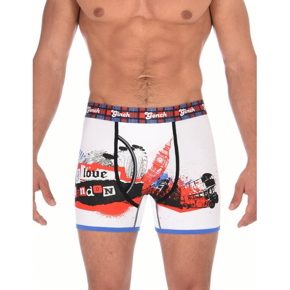 Ginch Gonch Men's I Love London Boxer Briefs Large