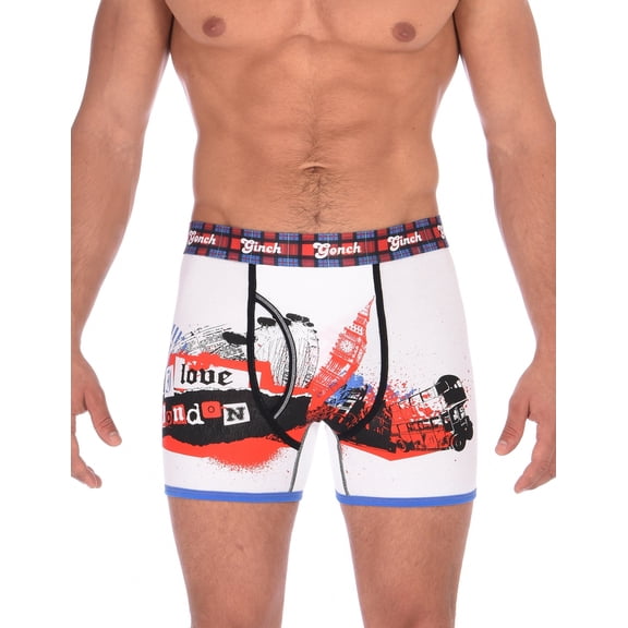 Ginch Gonch Men's I Love London Boxer Briefs Large