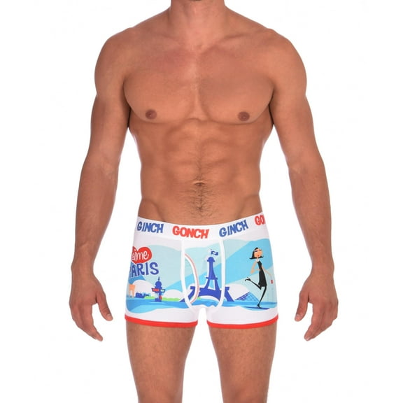 Ginch Gonch Men's I Love Paris Trunks X-Large