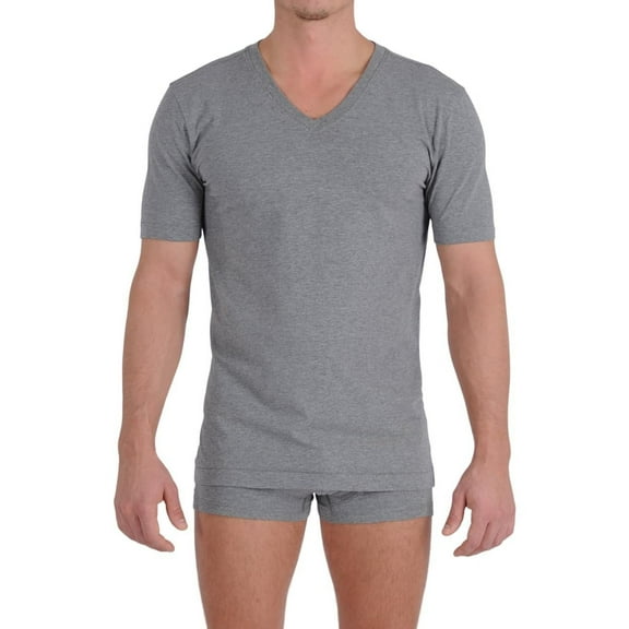 Ginch Gonch Men's Signature Series V-Neck T-Shirt Grey Medium