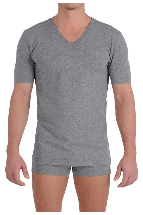 Men's Signature Series V-Neck T-Shirt Grey Medium