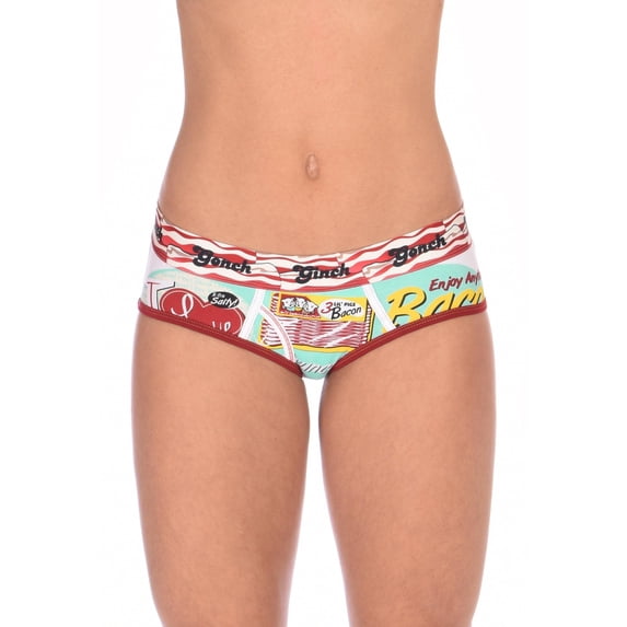 Ginch Gonch Women's I Love Bacon Boyfriend Briefs X-Small