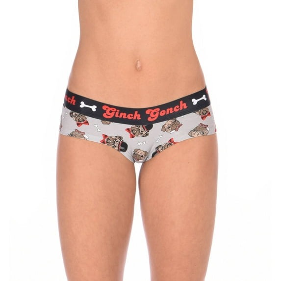 Ginch Gonch Women's Pug Life Gogo Brief Large