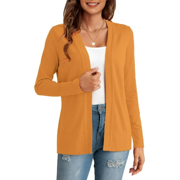 GingDin Women's Cardigans Lightweight Long Sleeve Open Front Sweater Cardigan s-2xl