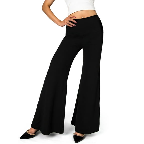 GingDin Womens Casual Wide Leg Pants Boho Paisley Printed Palazzo Pants