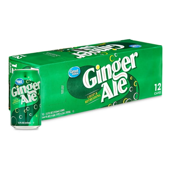 Ginger Ale Soda Pop, 12 fl oz, 12 Pack Cans