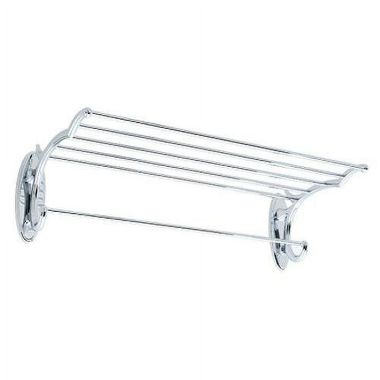 Hotel 24 in. W Towel Shelf with Towel Bar in Polished Stainless Steel Hotel 24 in. W Towel Shelf with Towel Bar in Polished Stainless Steel