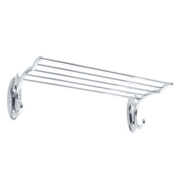 Ginger Bath Circe 24" Hotel Towel Shelf W/ Towel Hooks Polished Chrome Finish