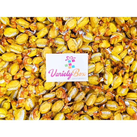 Ginger Candy - 2 Pound Bag - Hard Ginger Candy For Nausea Relief And Digestion Aid - Individually Wrapped Candies (Approx 180 Pieces)
