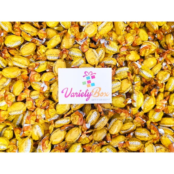 Ginger Candy - 2 Pound Bag - Hard Ginger Candy For Nausea Relief And Digestion Aid - Individually Wrapped Candies (Approx 180 Pieces)