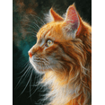 thumbnail image 1 of Ginger Cat Canvas Print, Cat Portrait Wall Art for Living Room Bedroom Office Cafe Hotel Home Decor, 1 of 8