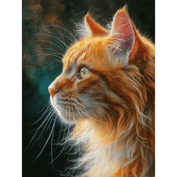 Ginger Cat Canvas Print Cat Portrait Wall Art For Living Room Bedroom ginger-cat-canvas-print-cat-portrait-wall-art-for-living-room-bedroom