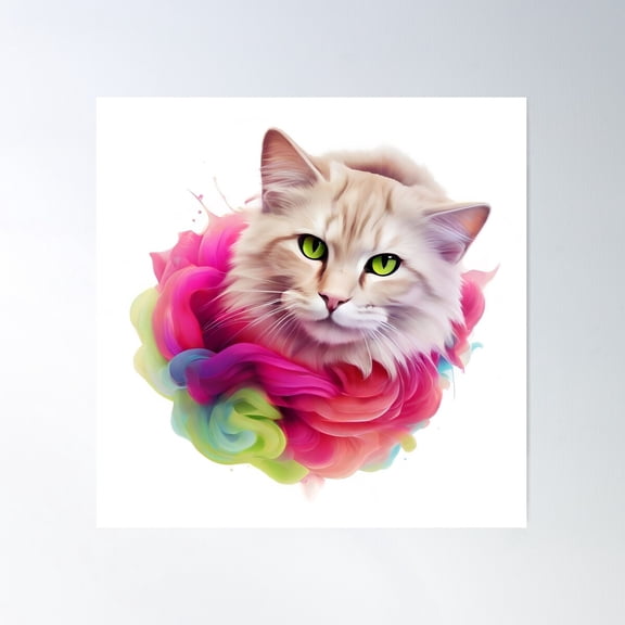 Ginger Cat Poster Wall Art, Modern Wall Decor For Living Room Bedroom, 30x30 UNFRAMED