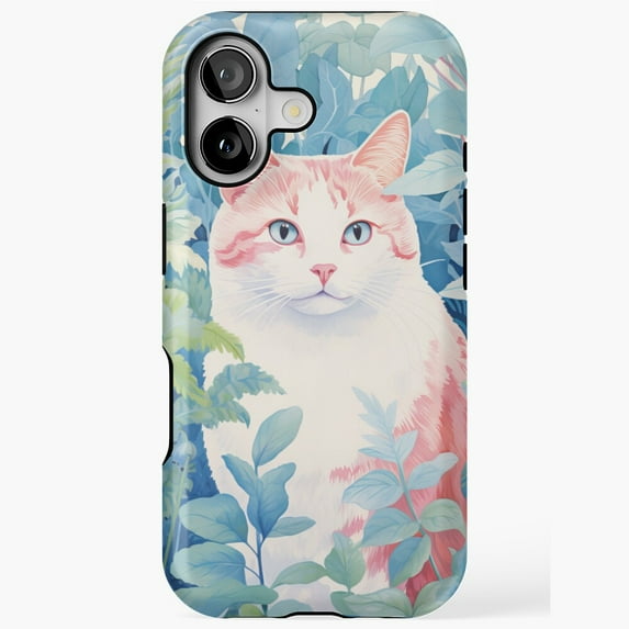 Ginger Cat in Garden Surrounded by Blooms iPhone Case 17 to 11 Pro Max