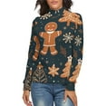 thumbnail image 1 of Ginger Christmas Tree Women's Turtleneck Sweater Long Sleeve Ribbed Fitted Turtle Neck Casual Fall Winter Collection Top S, 1 of 4