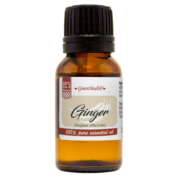 Ginger Essential Oil - 15 ml - Amber Glass Bottle w/ Euro Dropper