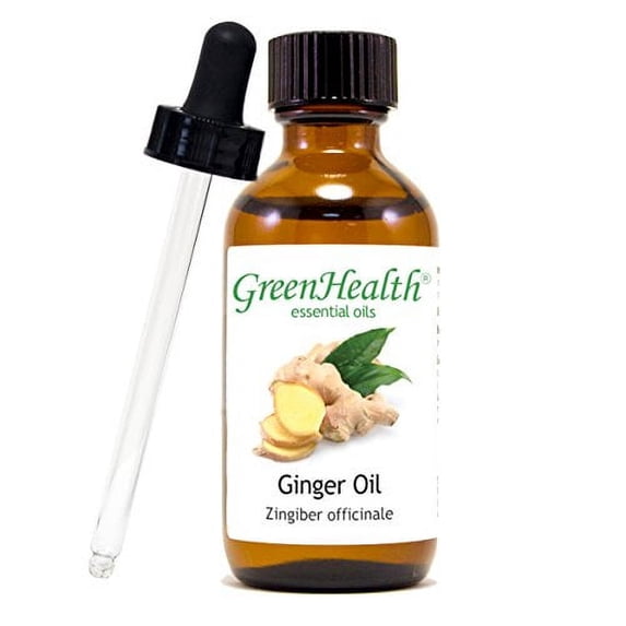 Ginger Essential Oil 2 fl oz Glass Bottle w/ Glass Dropper