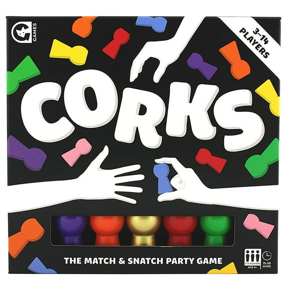 Ginger Fox: Corks - Frantic Card Swapping Set Collecting Game, Claim The Golden Cork, Quick Reflexes Party Game, Family & Kids Ages 6+, 3-14 Players