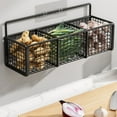 thumbnail image 1 of Ginger & Garlic Organizer | Wall Mounted Spice Rack | Kitchen Shelf & Condiment Storage Basket | 1 or 3 Compartment Options | Rustproof & Washable, 1 of 7
